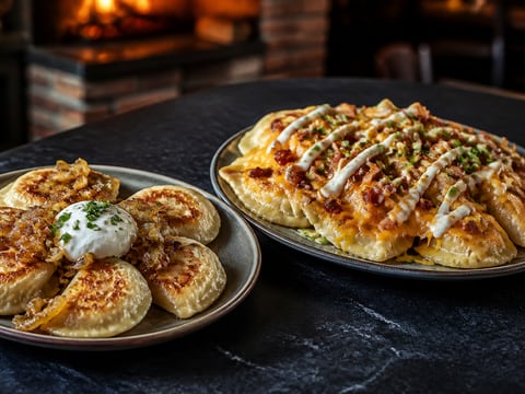 Loaded Pierogi Nacho