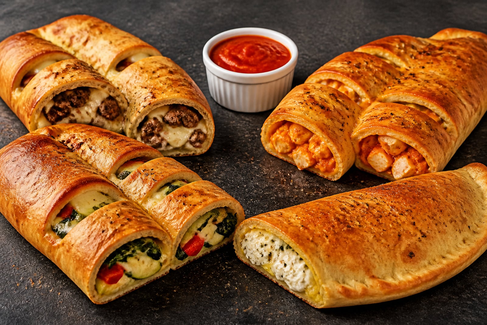Calzone w/ Ham or Pepperoni