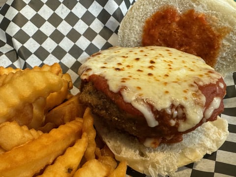 Portabella Mushroom Pizza Burger
