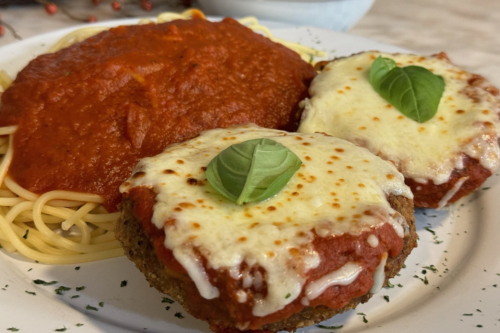 Portabella Mushroom Parmigiana Dinner